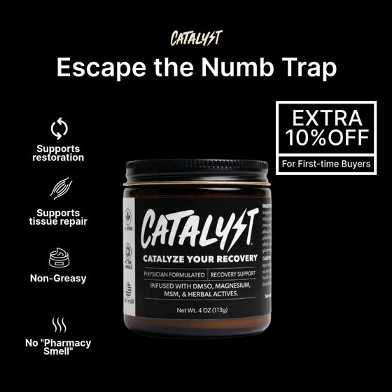 Static ad for a recovery cream brand