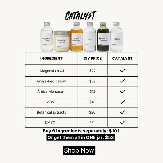 Static ad for a recovery cream brand